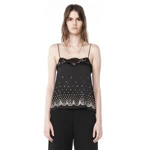Alexander Wang Studded Black Lace Camisole Top, NWT,  Size 8, Retail $690.00